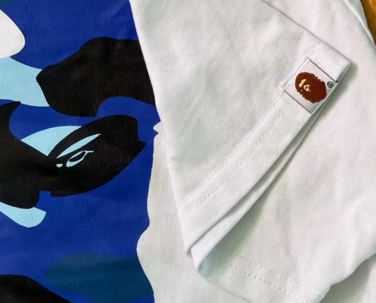 White By Bathing Ape Blue Camo Graphic T-Shirt