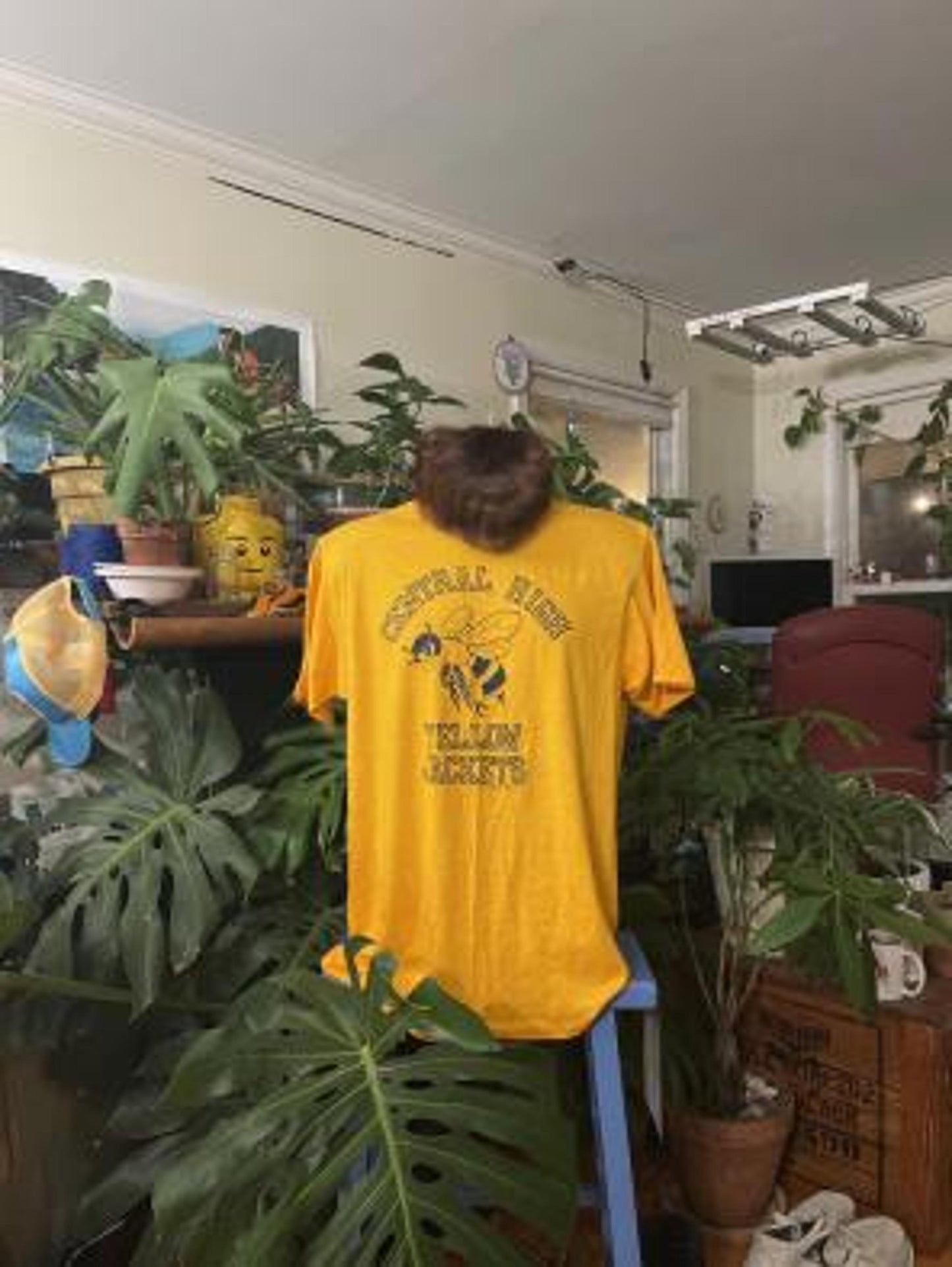 Vintage Central High Yellow Jackets T-Shirt Single Stitch