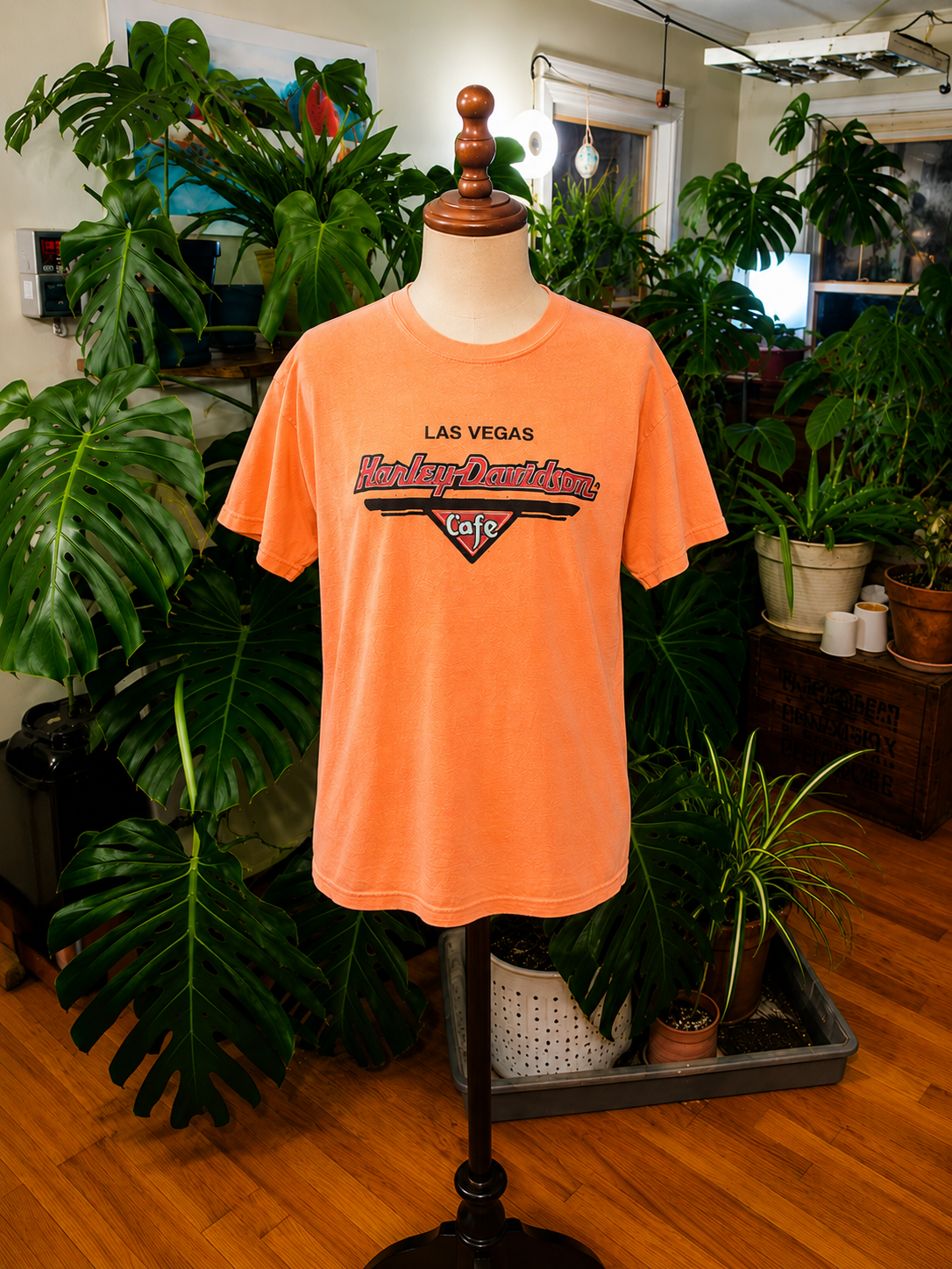 Harley-Davidson Café Las Vegas Neon Orange T-Shirt – Small