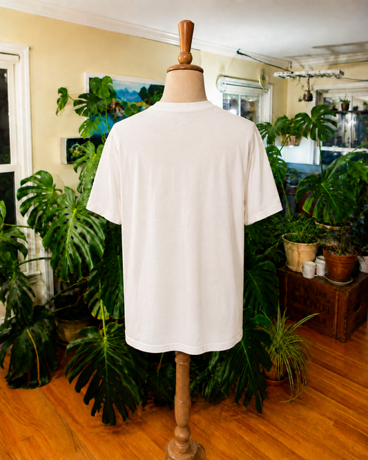 Vintage Hanes Botanical Floral Triangle White Graphic T-Shirt