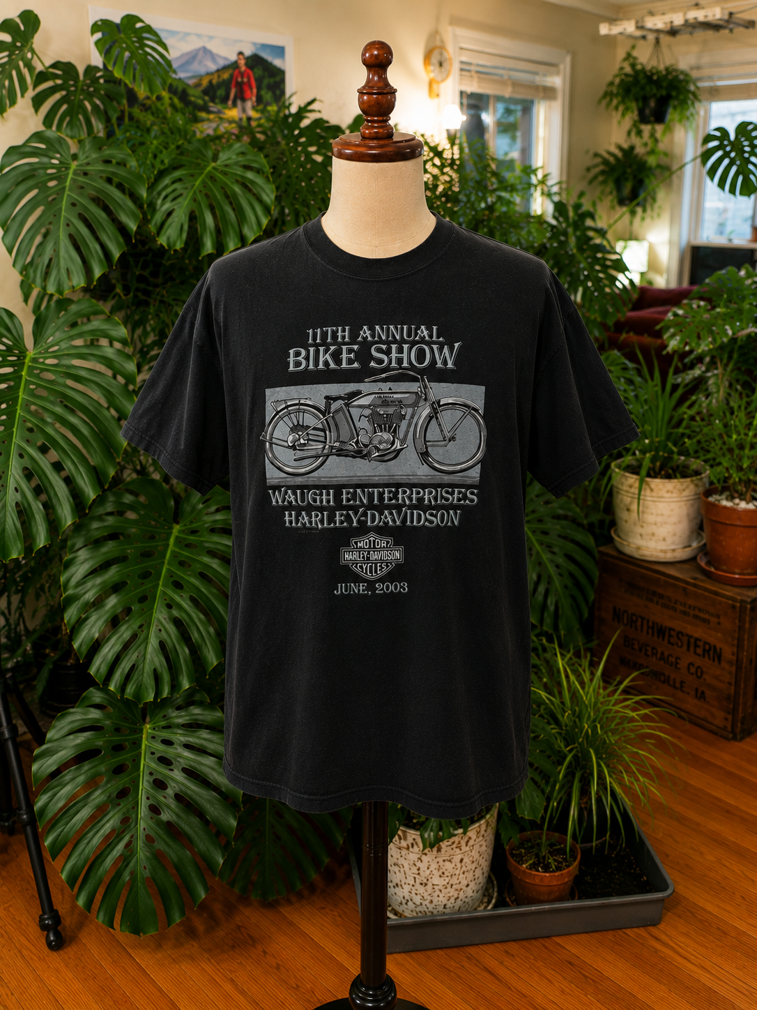 Vintage 2003 Harley-Davidson Waugh Enterprises Bike Show T-Shirt