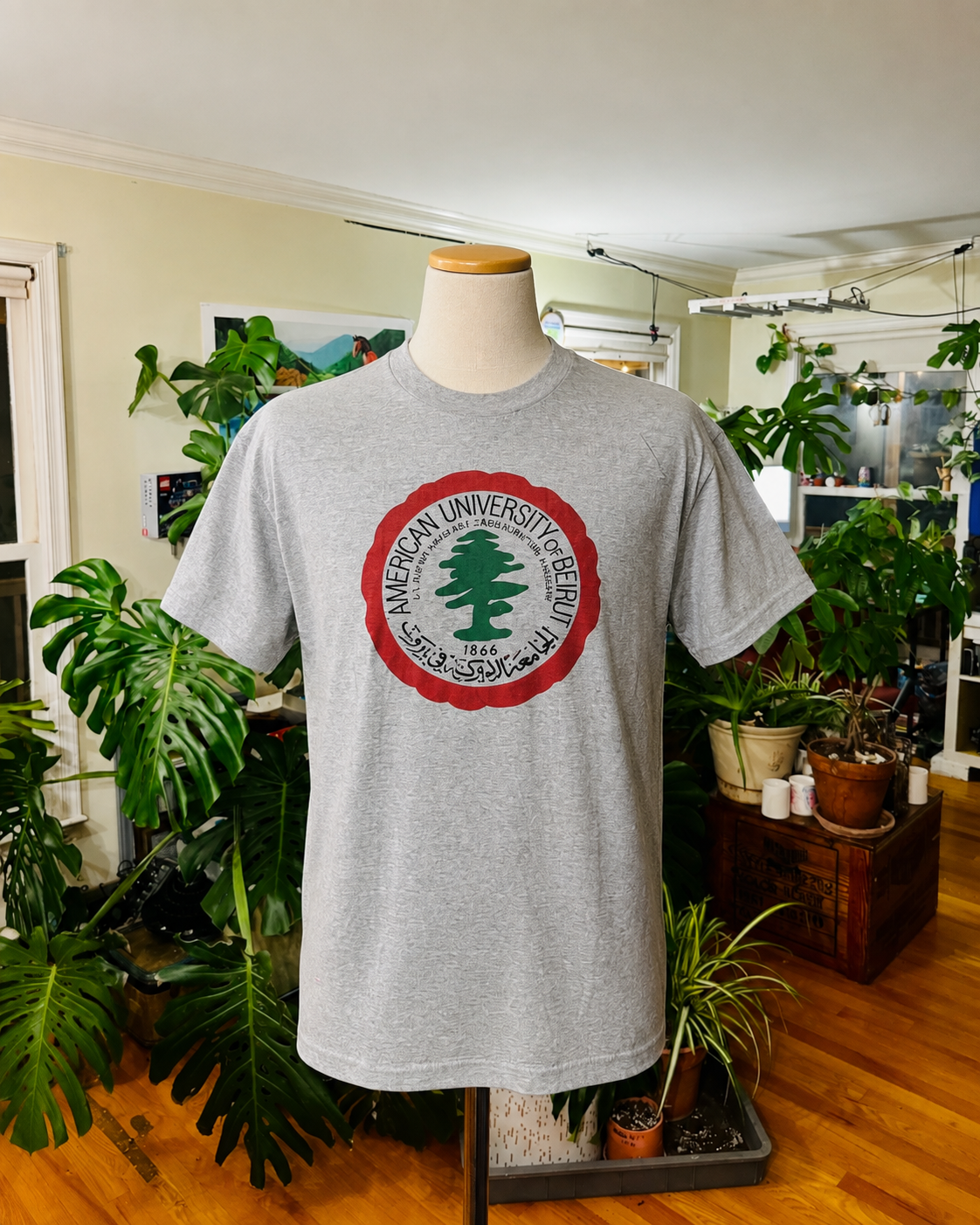 Vintage American University of Beirut T-Shirt – Heather Gray