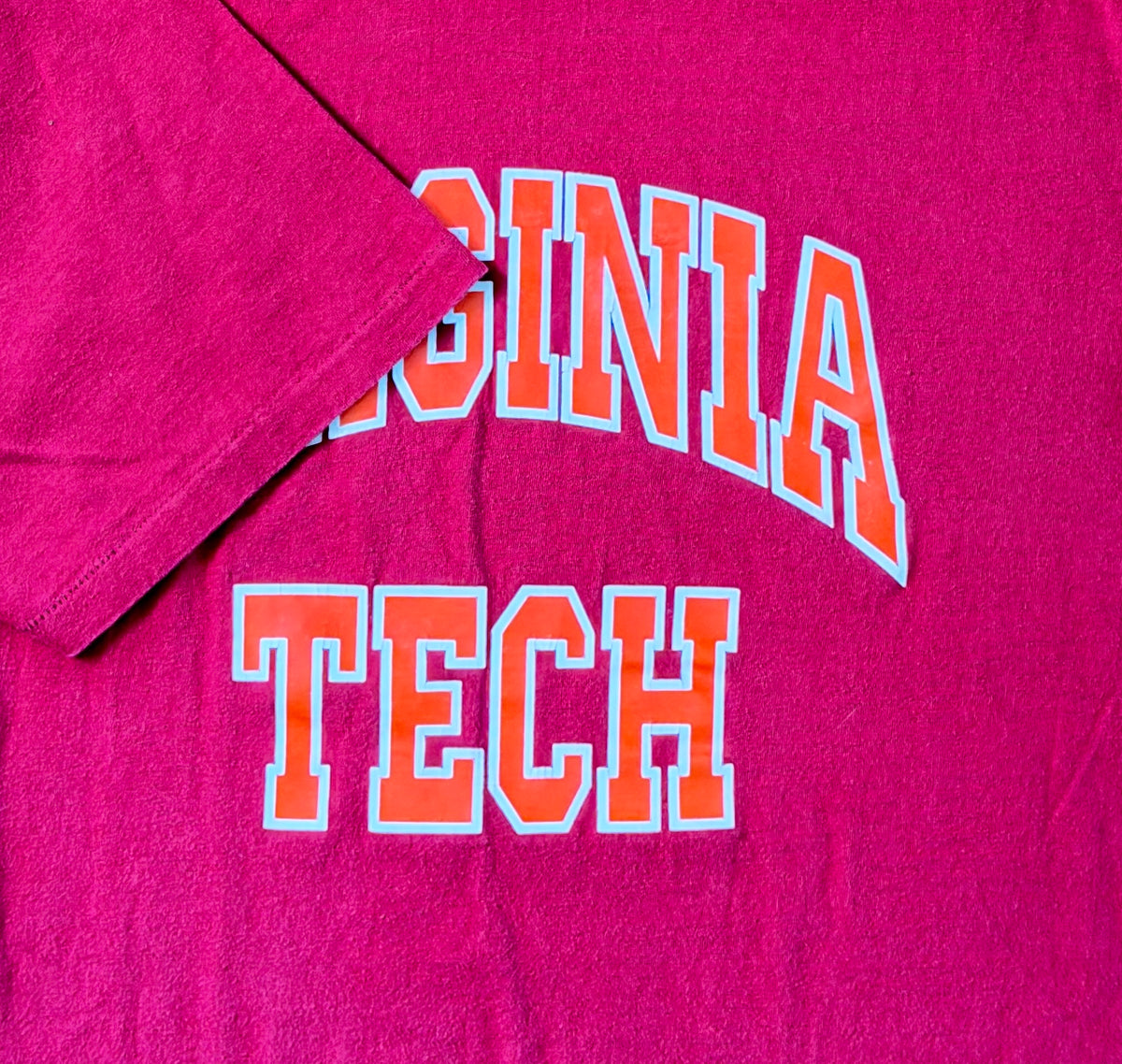 Vintage Virginia Tech Burgundy College Graphic T-Shirt