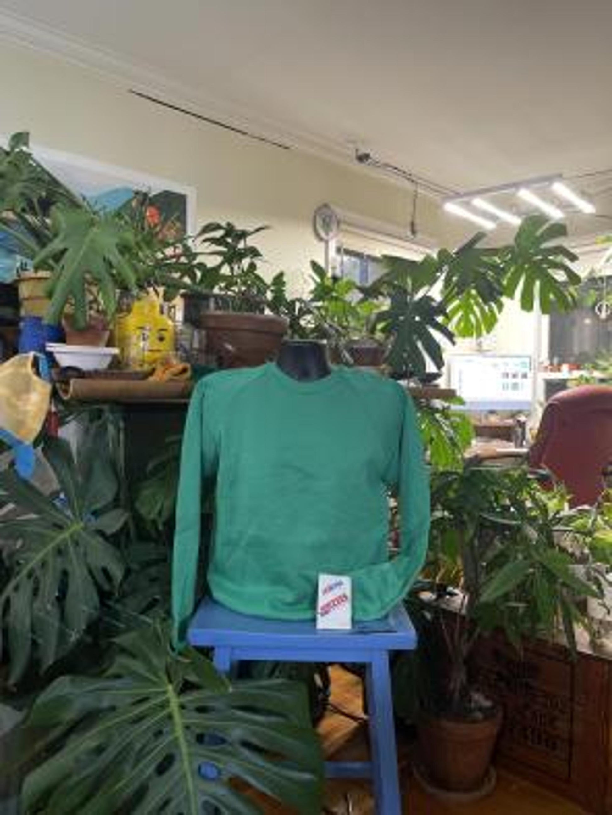 Jerzees NuBlend Green Crewneck Sweatshirt - Size L