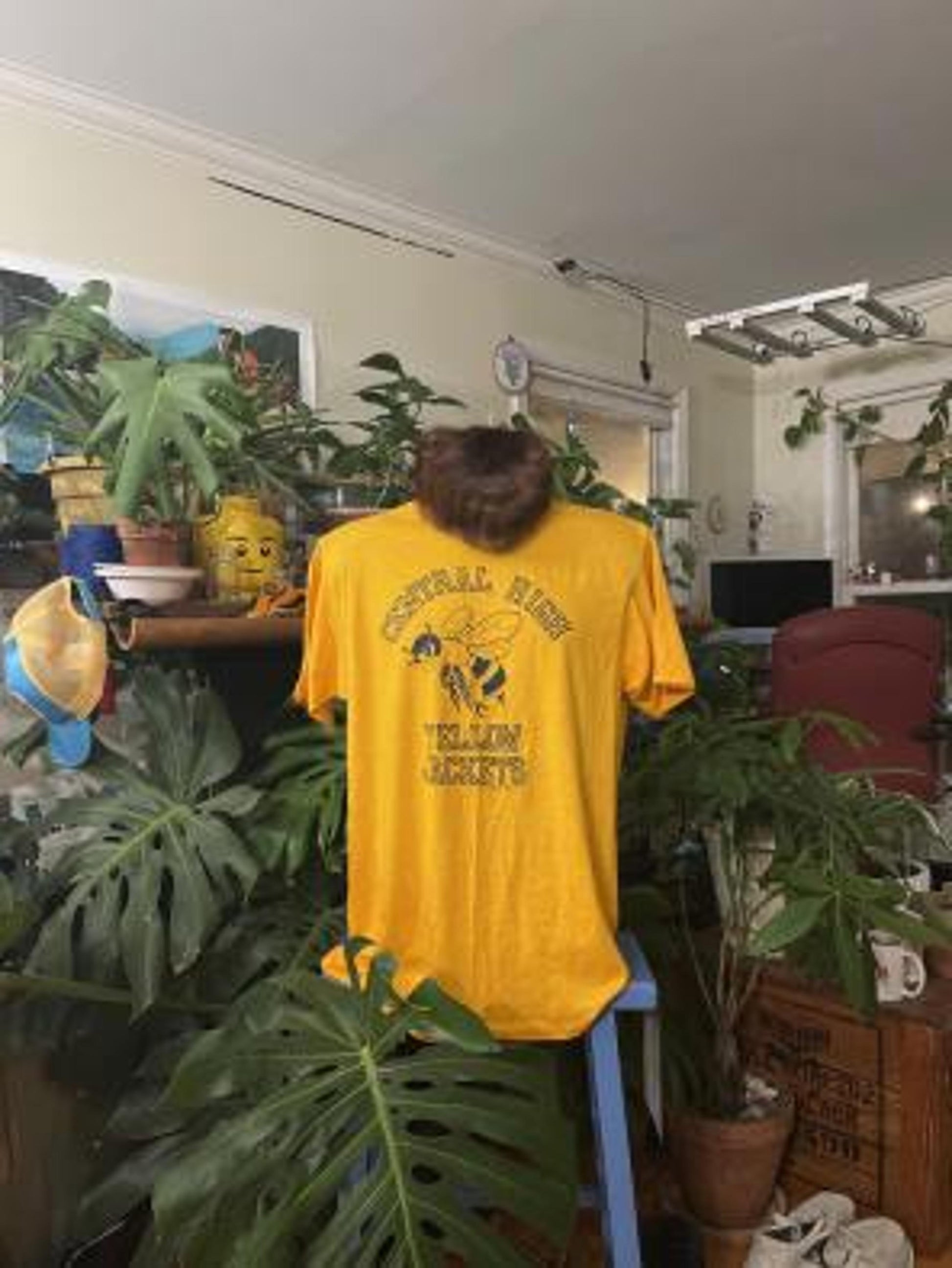 Vintage Central High Yellow Jackets T-Shirt Single Stitch
