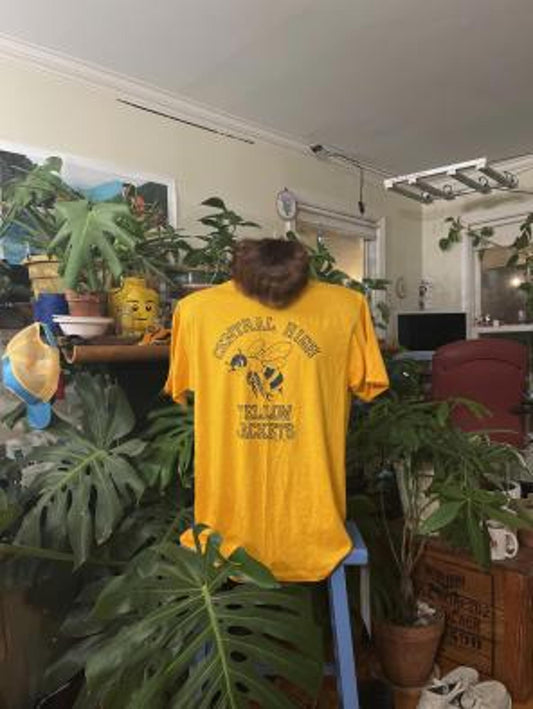 Vintage Central High Yellow Jackets T-Shirt Single Stitch